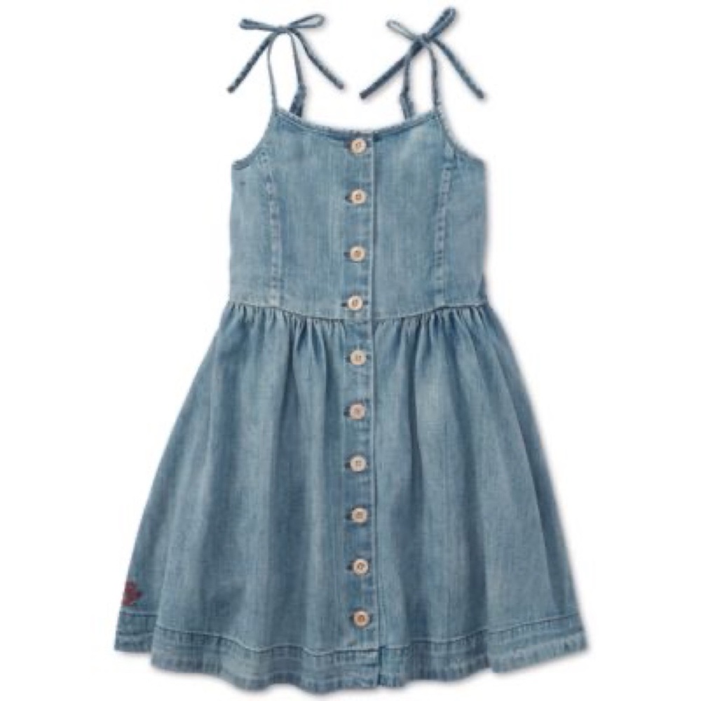Polo Ralph Lauren Girls Buttoned Cotton Denim Dress
